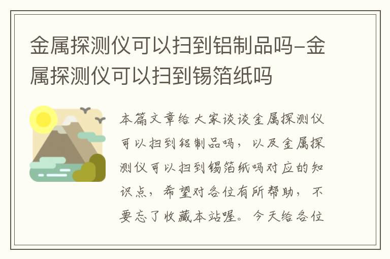 金属探测仪可以扫到铝制品吗-金属探测仪可以扫到锡箔纸吗