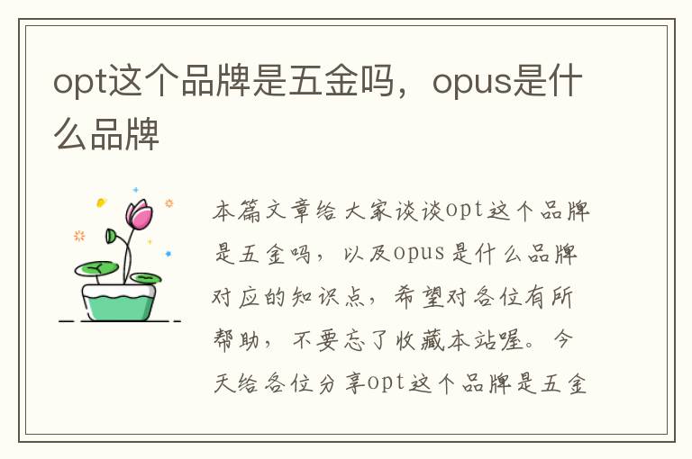 opt这个品牌是五金吗，opus是什么品牌