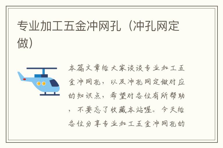 专业加工五金冲网孔（冲孔网定做）